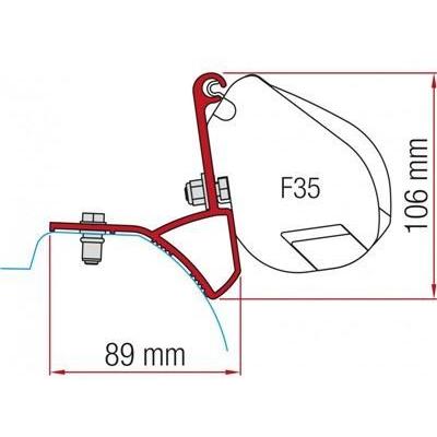 Fiamma F35 Awning Adapter Bracket Kit For Trafic Vivaro Talento Nissan Rapido 98655Z020 Fiamma - Dynamic Drive