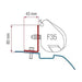 Fiamma F35 Awning Adapter Mounting Bracket Kit For Nissan Nv200 Campervan 98655Z026 Fiamma - Dynamic Drive