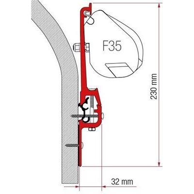 Fiamma F35 Awning Mounting Bracket Kit Eriba Touring Caravan 98655Z009 98655Z009 Fiamma - Dynamic Drive