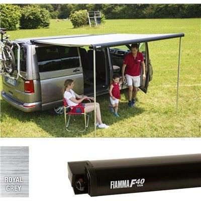 Fiamma F40 Van VW Volkswagen T5 T6 Awning Deep Black Case Royal Grey Fabric Fiamma - Dynamic Drive