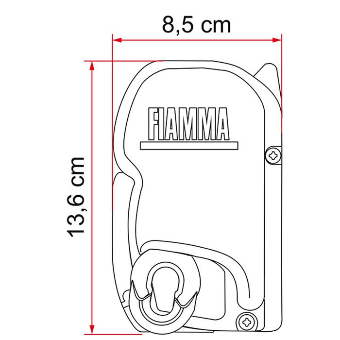 Fiamma F45 S Awning Polar White Case 3.5M Royal Grey Canopy Motorhome Fiamma - Dynamic Drive