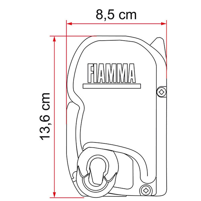 Fiamma F45 S Winch Awning Wind Out 300 Polar White Royal Grey Fabric 06280A01R Fiamma - Dynamic Drive