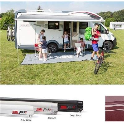 Fiamma F45 S Winch Awning Wind Out 400 Polar White Case Bordeaux Fabric Fiamma - Dynamic Drive