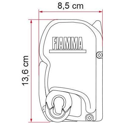 Fiamma F45 S Winch Awning Wind Out 400 Polar White Case Evergreen Fabric Fiamma - Dynamic Drive