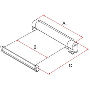 Fiamma F45 S Winch Awning Wind Out 400 Polar White Royal Blue Fabric 06280C01Q Fiamma - Dynamic Drive