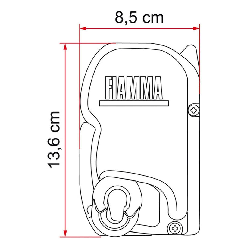 Fiamma F45 S Winch Awning Wind Out 450 Polar White Royal Blue Fabric 06280G01Q Fiamma - Dynamic Drive