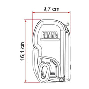 Fiamma F45L Winch Awning 4.5M Polar White Case Royal Blue Fabric Motorhome Fiamma - Dynamic Drive