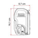 Fiamma F45L Winch Awning 4.5M Polar White Case Royal Blue Fabric Motorhome Fiamma - Dynamic Drive