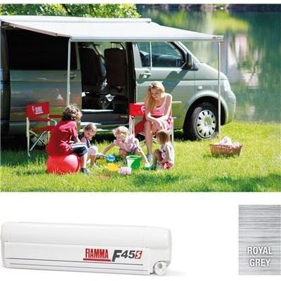 Fiamma F45S 260cm VW T5 T6 California White Case Royal Grey Fabric Volkswagen Fiamma - Dynamic Drive