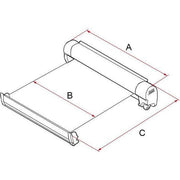 Fiamma F45S 300Cm VW T5/T6 Lwb Awning Canopy Silver Cassette Royal Grey Canopy Fiamma - Dynamic Drive