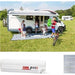 Fiamma F45S 375 Awning Polar White Case Royal Blue Fabric Caravan Motorhome Fiamma - Dynamic Drive