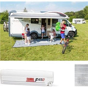 Fiamma F45S 375 Awning Polar White Case Royal Grey Fabric Motorhome Caravan Fiamma - Dynamic Drive