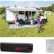 Fiamma F45S 375cm Awning Deep Black Case Royal Grey Fabric Motorhome Caravan Fiamma - Dynamic Drive
