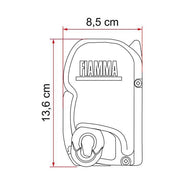 Fiamma F45S 375cm Awning Titanium Case Royal Blue Fabric Motorhome Caravan Fiamma - Dynamic Drive