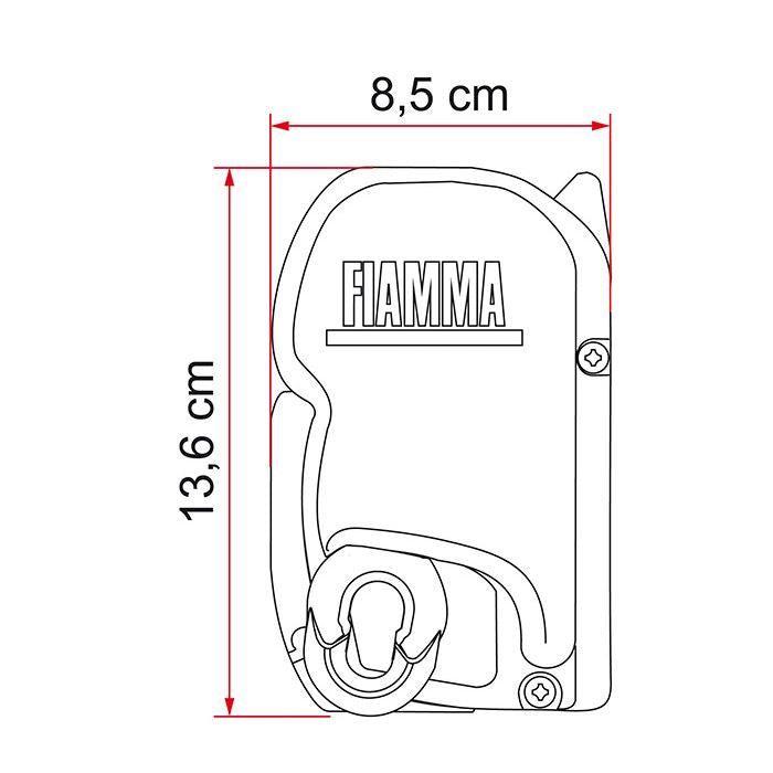 Fiamma F45S 375cm Awning Titanium Case Royal Blue Fabric Motorhome Caravan Fiamma - Dynamic Drive
