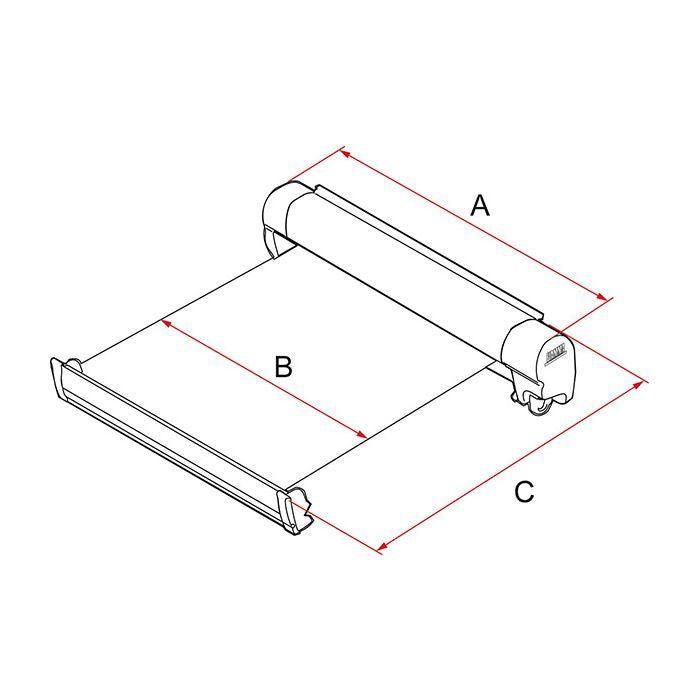 Fiamma F45S 425cm Awning Polar White Case Royal Grey Fabric Motorhome Caravan Fiamma - Dynamic Drive