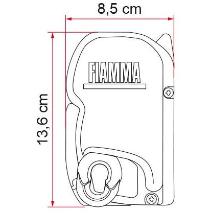 Fiamma Titanium F45S 400 Awning Royal Grey Fabric Fiamma - Dynamic Drive