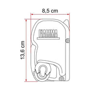 Fiamma F45S VW T5 T6 LWB RHD Awning 300 Black Case Royal Grey Fabric 07129R02R Fiamma - Dynamic Drive