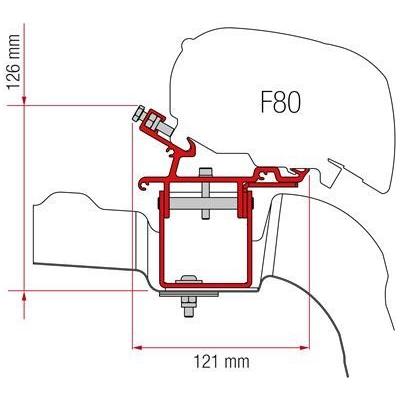 Fiamma F65 F80 Awning Adapter Brackets Kit Vw Crafter Man L3 H3 After 2017 98655Z043 Fiamma - Dynamic Drive