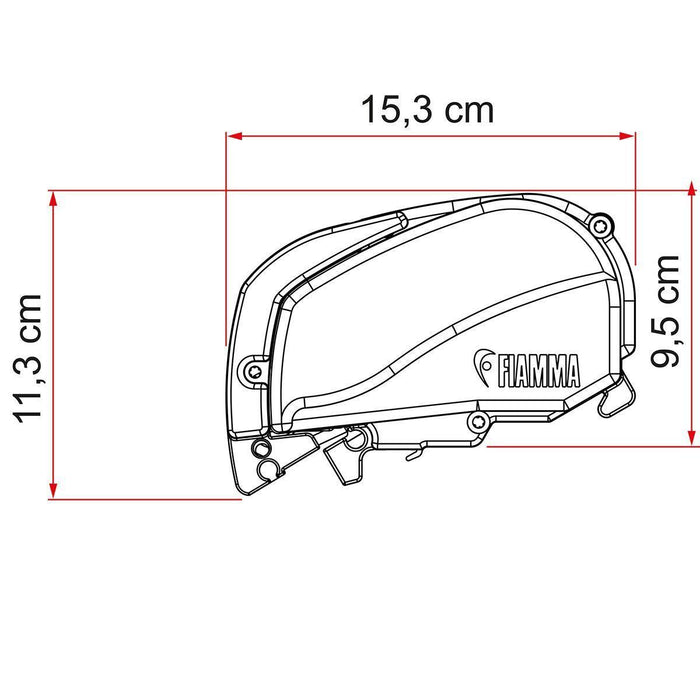 Fiamma F80S 320 Awning Titanium Case Royal Blue Fabric Motorhome Caravan Van Fiamma - Dynamic Drive