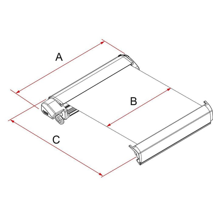 Fiamma F80S 340 Awning Titanium Case Royal Grey Fabric Motorhome Caravan Van Fiamma - Dynamic Drive