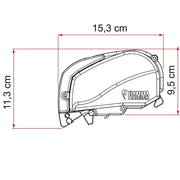Fiamma F80S 370 Awning Polar White Royal Grey Fabric Motorhome Caravan Van Fiamma - Dynamic Drive