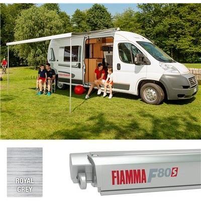 Fiamma F80S 400 Awning Titanium Case Royal Grey Fabric Motorhome Caravan Van Fiamma - Dynamic Drive