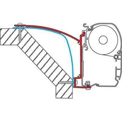 Fiamma Kit Adapter Brackets Laika Ecovip 07 for F45 F70 Awning 98655-467 Fiamma - Dynamic Drive