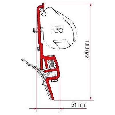 Fiamma Kit Brandrup VW T4 F45 F35 Volkswagen Awning Fixing Kit Fiamma - Dynamic Drive