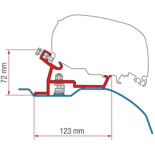 Fiamma Kit Ducato/Jumper/Boxer (H2-L2 & L3) 2006 On - F65S Fiamma - Dynamic Drive