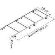 Fiamma Roof Rail for Ducato H3 High Roof L3 L4 Length Motorhome 05808-03 Nova - Dynamic Drive