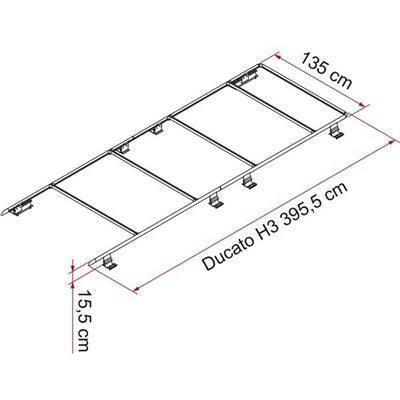 Fiamma Roof Rail for Ducato H3 High Roof L3 L4 Length Motorhome 05808-03 Nova - Dynamic Drive