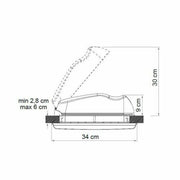 Fiamma Roof Vent 28 F - Crystal 280 x 280mm Skylight Roof Vent Fiamma - Dynamic Drive