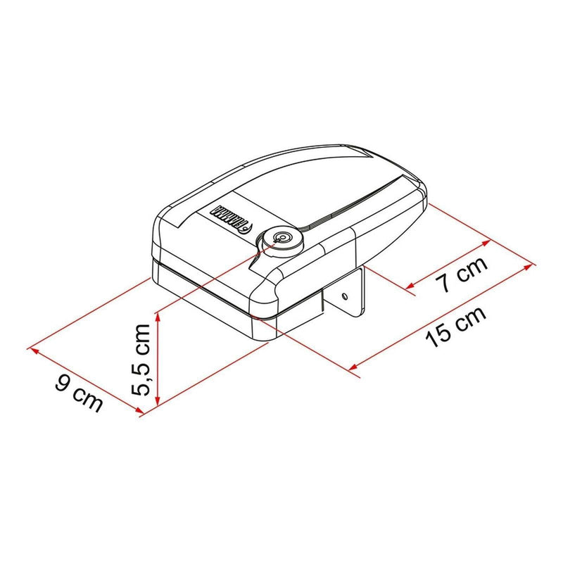 Fiamma Safe Door Security Lock Secure System Motorhome Caravan Grey Fiamma - Dynamic Drive
