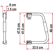 Fiamma Security 46 Door Handle Lockable Caravan Motorhome White 03513A01- Fiamma - Dynamic Drive