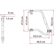 Fiamma Security Handle 46 Pro Door Handle Lock Caravan Motorhome Campervan 03513-04- Fiamma - Dynamic Drive