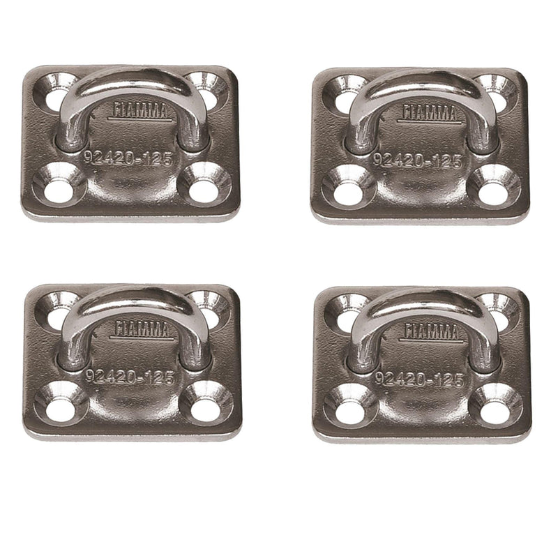 Fiamma Square Plate Kit 4 Pack For Motorhome Garage Securing Hooks Fiamma - Dynamic Drive