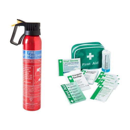 First Aid Kit & 600g Fire Extinguisher Fireblitz - Dynamic Drive