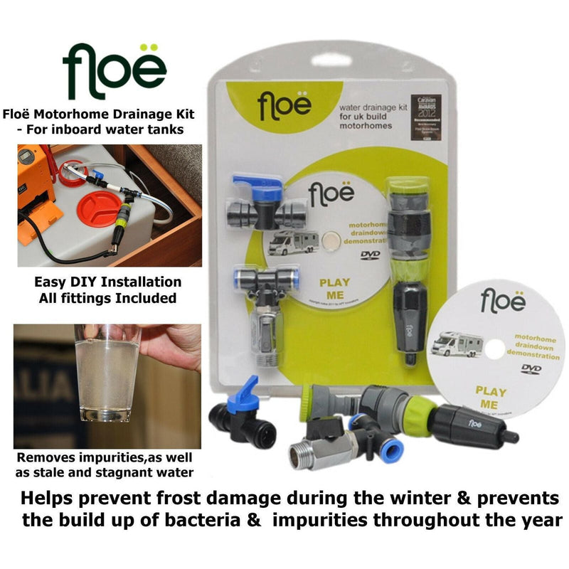 Floe Motorhome Caravan Draindown Kit - For Inboard Water Tanks Floe - Dynamic Drive
