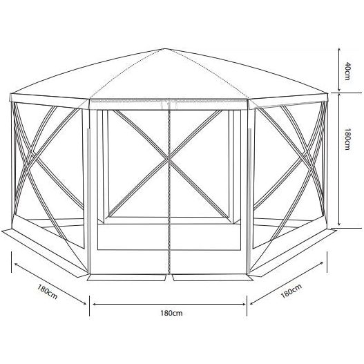 Outdoor Revolution Screenhouse 6 Panel Quick Erect Pop Up Shelter Gazebo ORSH0006 Outdoor Revolution - Dynamic Drive