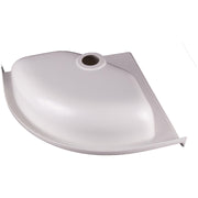 Grove 14" x 14" Bathroom White Plastic Corner Vanity Sink Bowl Grove - Dynamic Drive