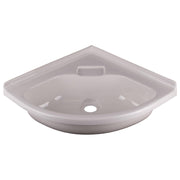 Grove 14" x 14" Bathroom White Plastic Corner Vanity Sink Bowl Grove - Dynamic Drive