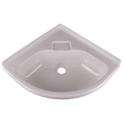 Grove 14" x 14" Bathroom White Plastic Corner Vanity Sink Bowl Grove - Dynamic Drive
