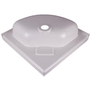 Grove 14" x 14" Bathroom White Plastic Corner Vanity Sink Bowl Grove - Dynamic Drive