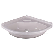 Grove 14" x 14" Bathroom White Plastic Corner Vanity Sink Bowl Grove - Dynamic Drive