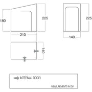 Vango BR002 Caravan Awning Bedroom Midnight Vango - Dynamic Drive