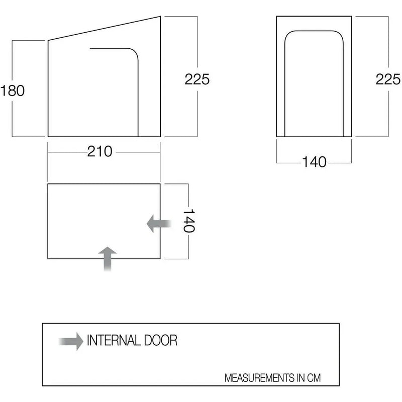 Vango BR002 Caravan Awning Bedroom Midnight Vango - Dynamic Drive