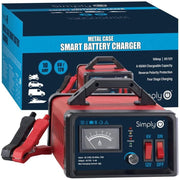 Heavy Duty Car Van Battery Charger 6V / 12V Metal Case 6-100Ah 10A Bike Boat Simply - Dynamic Drive