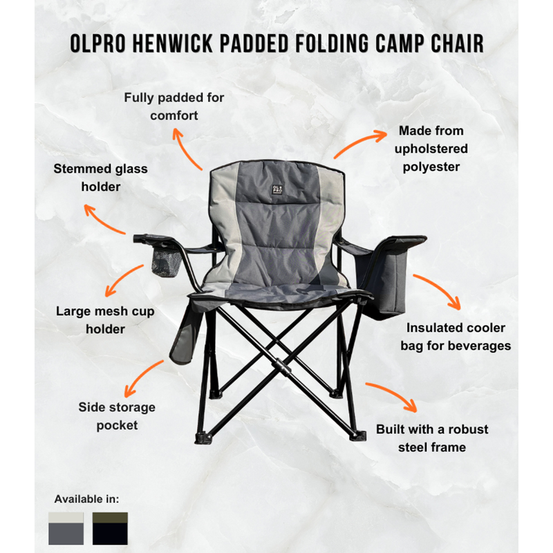 Olpro Henwick Chair Grey & Black Olpro - Dynamic Drive