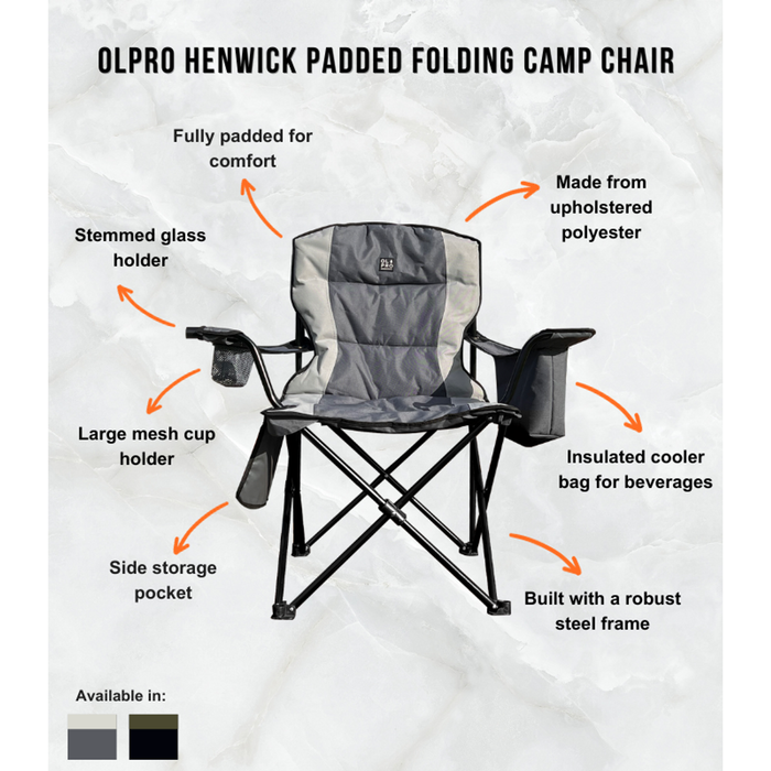 Olpro Henwick Chair Grey & Black Olpro - Dynamic Drive